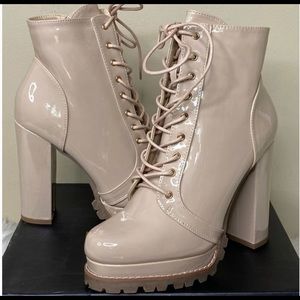 Liliana patent platform bootie